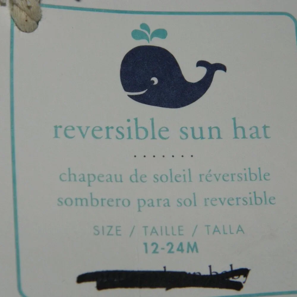 Pottery Barn Kids Reversible Sun Hat 12-24 mths (U-30)